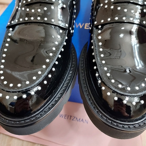 Stuart Weitzman Pearl Parker Patent Leather Chunky Loafer - Picture 10 of 11
